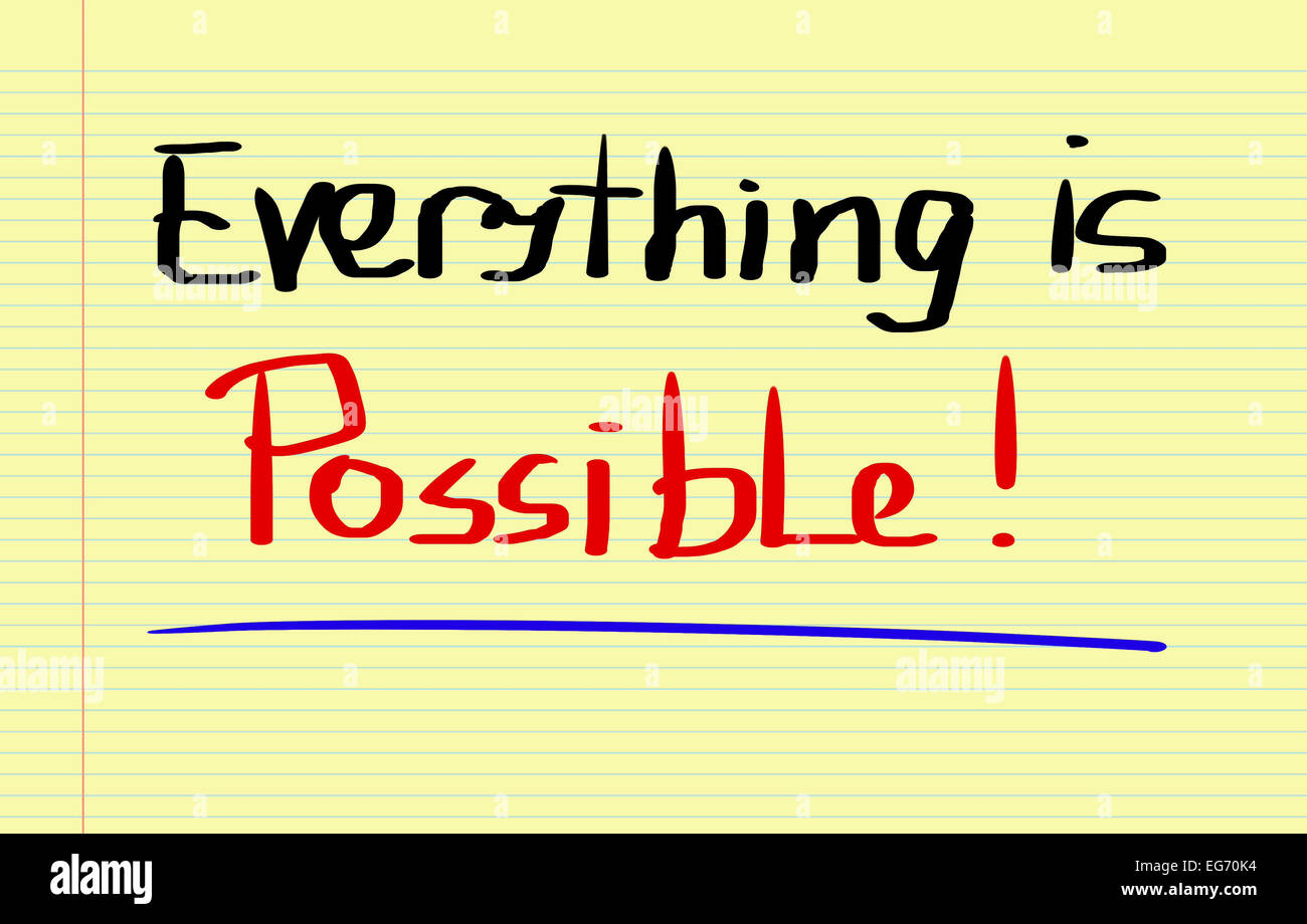 Alles ist möglich-Konzept Stockfoto