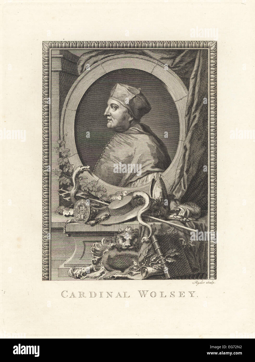 Kardinal Thomas Wolsey, König Henry VIII Almosenier, 1473-1530. Stockfoto