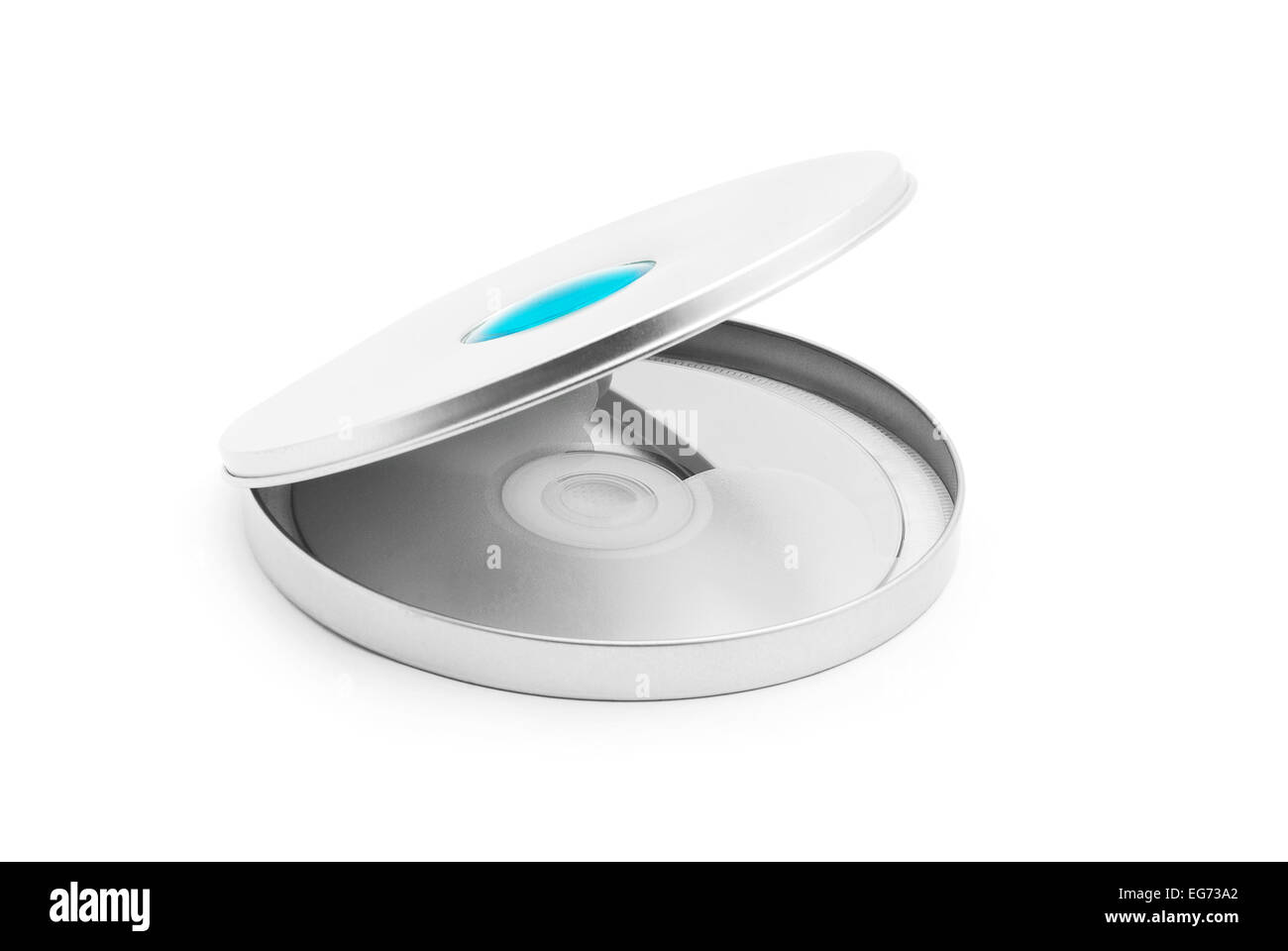 CD-dvd-Halter-Aluminium-Gehäuse Stockfoto