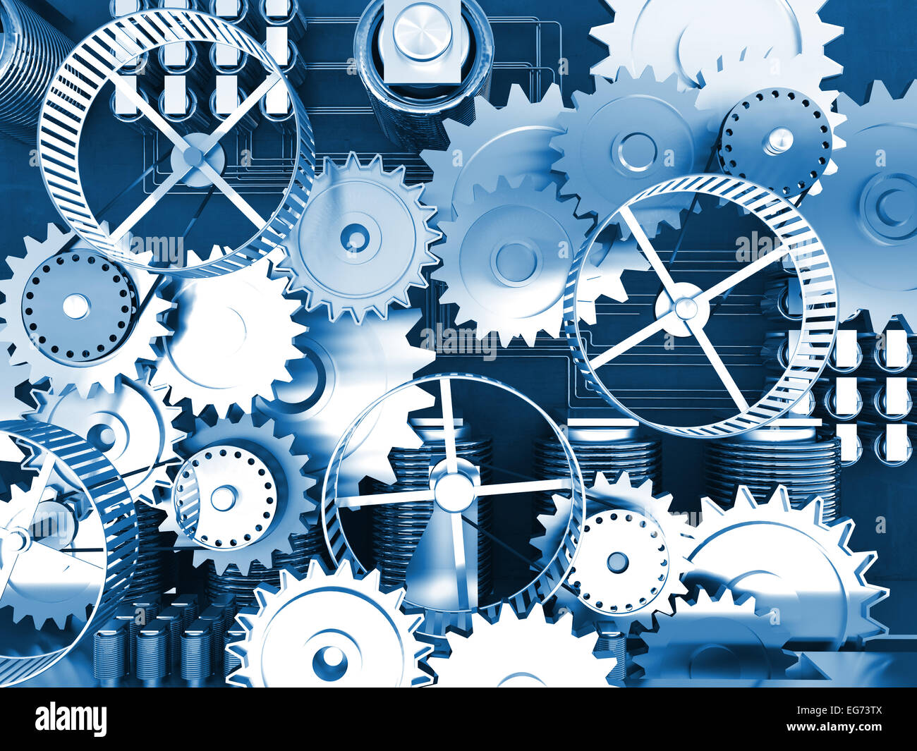 3D Bild von Getriebe und Hamster Zuhälterei Stockfoto