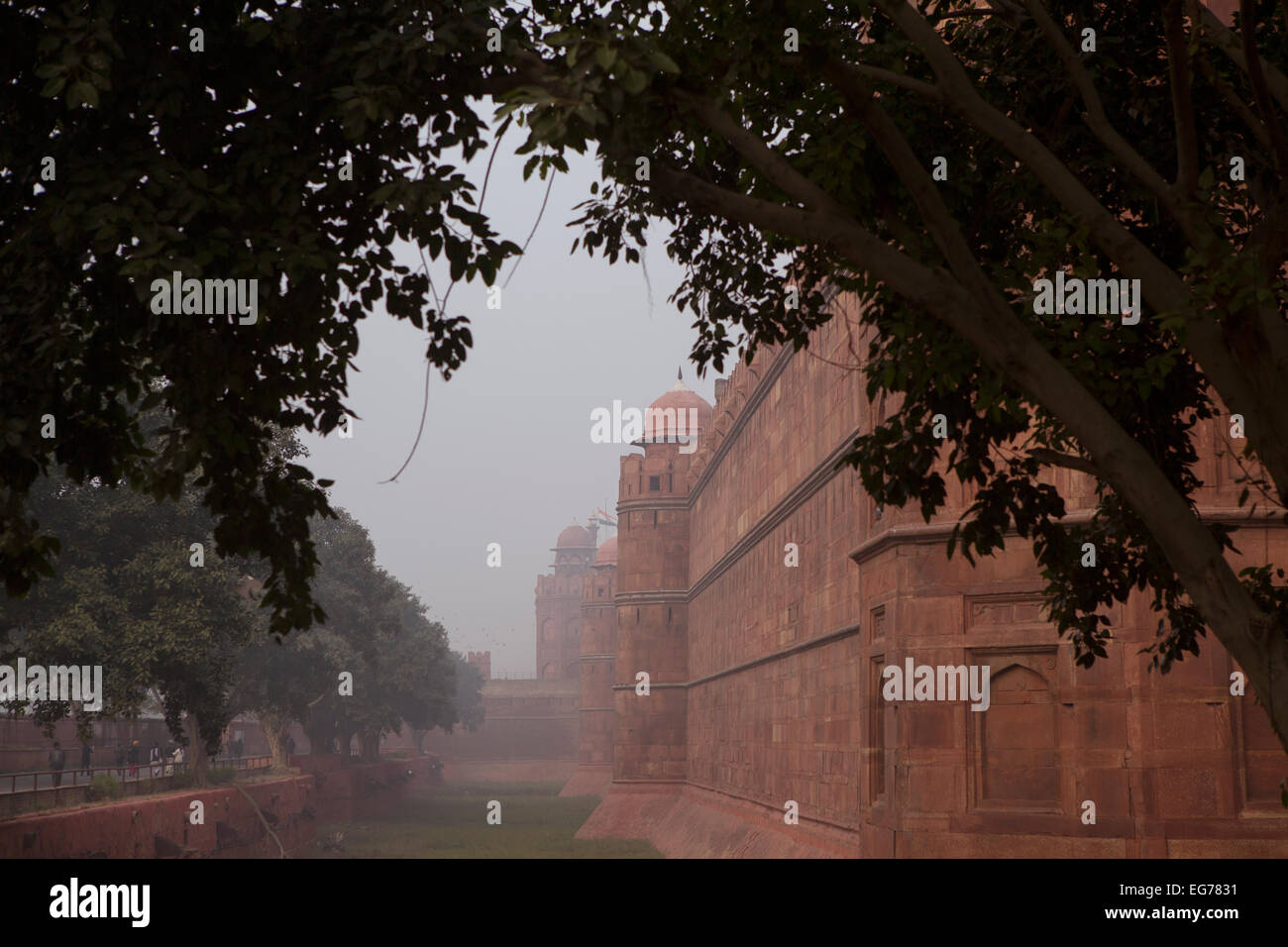 Rotes Fort (Lahori Gate) - Alt-Delhi, Indien Stockfoto