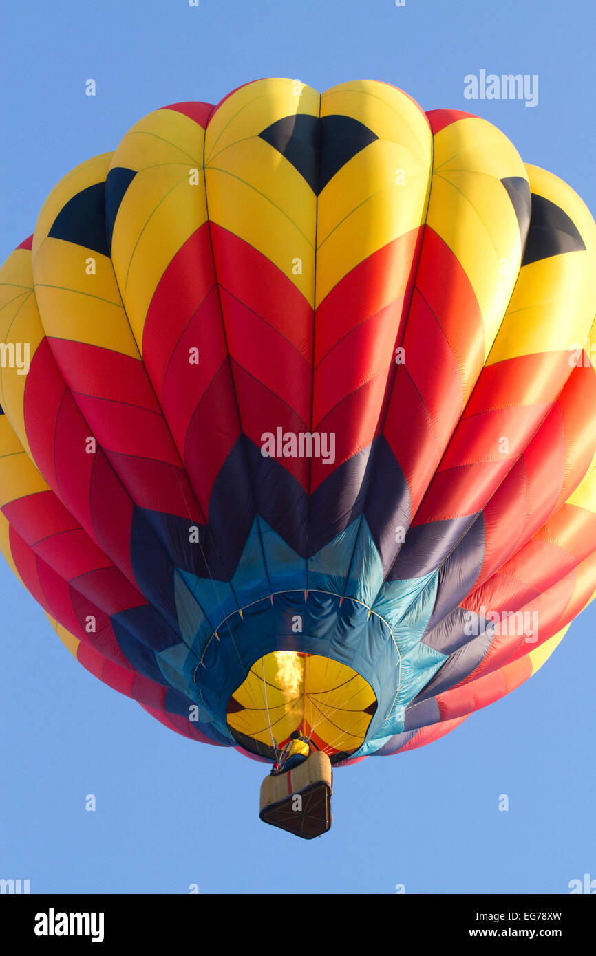 Heißluft-Ballon über Boise, Idaho, USA. Stockfoto