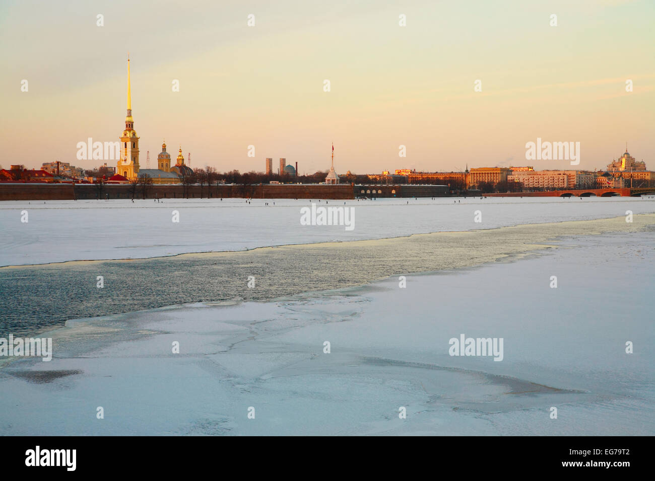 St. Petersburg, Russland, Newa, Peter-Pauls-Festung Stockfoto