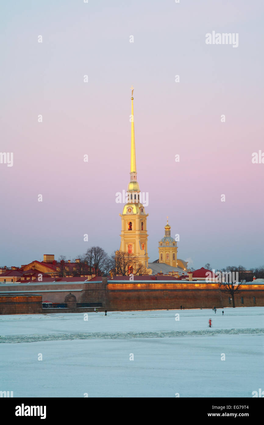 St. Petersburg, Russland, Newa, Peter-Pauls-Festung Stockfoto