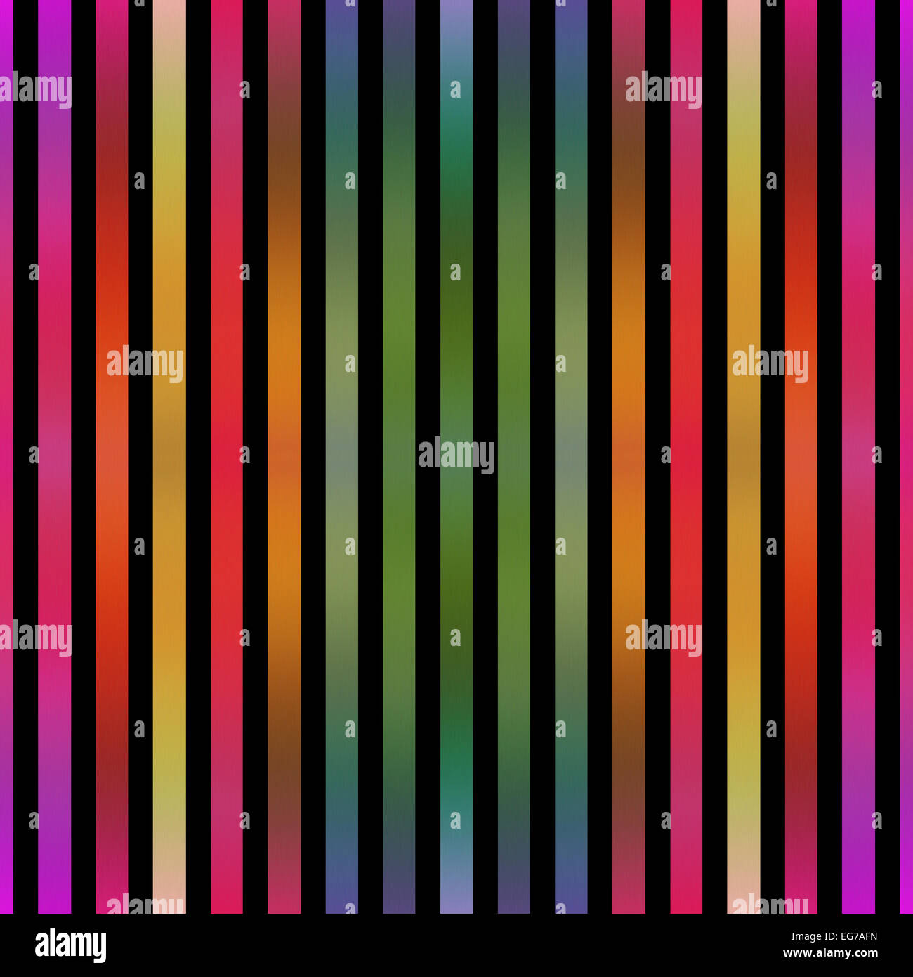 Nahtlose Metallic Effekt malen bunte Streifen auf schwarzem. Stockfoto