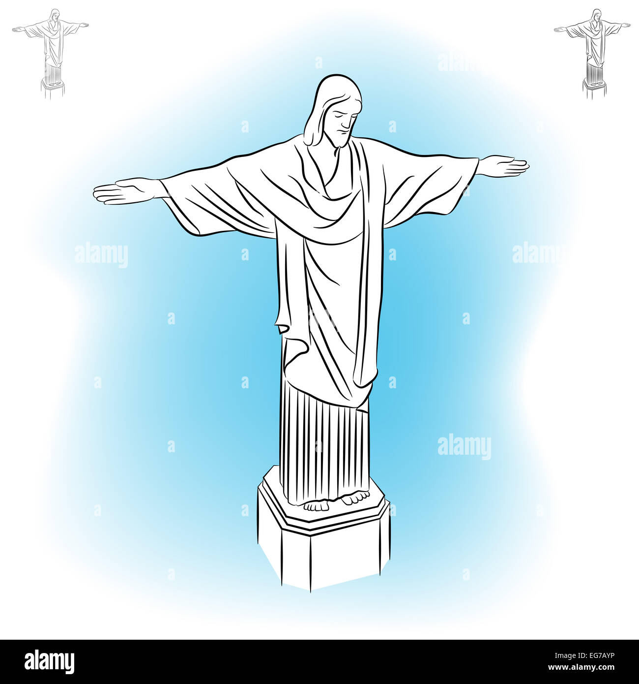 Ein Bild von der Christus-Erlöser-Statue. Stockfoto