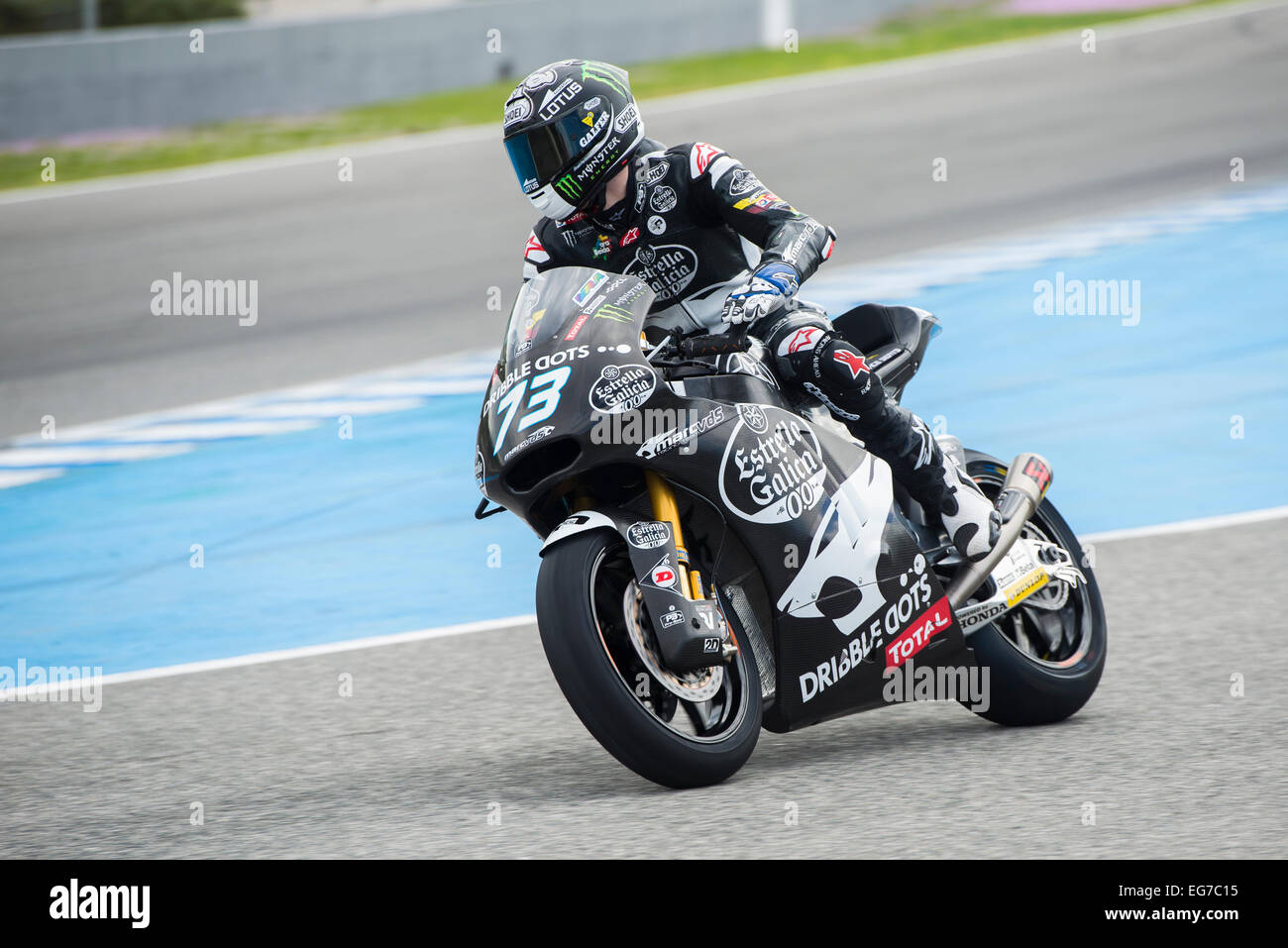 Jerez De La Frontera, Spanien, 18. Februar 2015: Moto2-Pilot ALEX MARQUEZ ESTRELLA GALICIA 0,0 MARC VDS Team während des Tests in Jerez. Bildnachweis: Kiko Jimenez/Alamy Live-Nachrichten Stockfoto