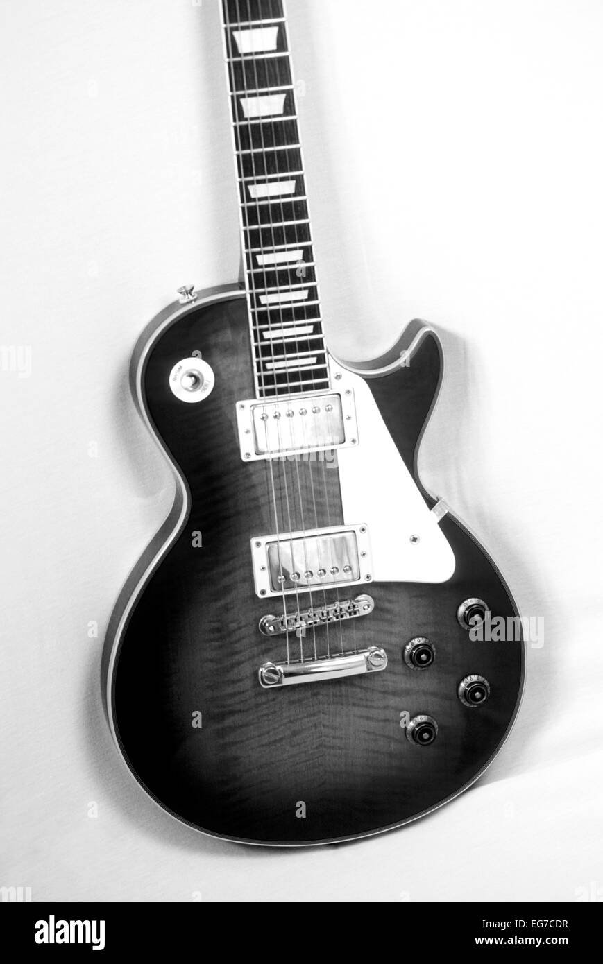 Stillleben-Bild von einer Les Paul Style e-Gitarre Stockfoto