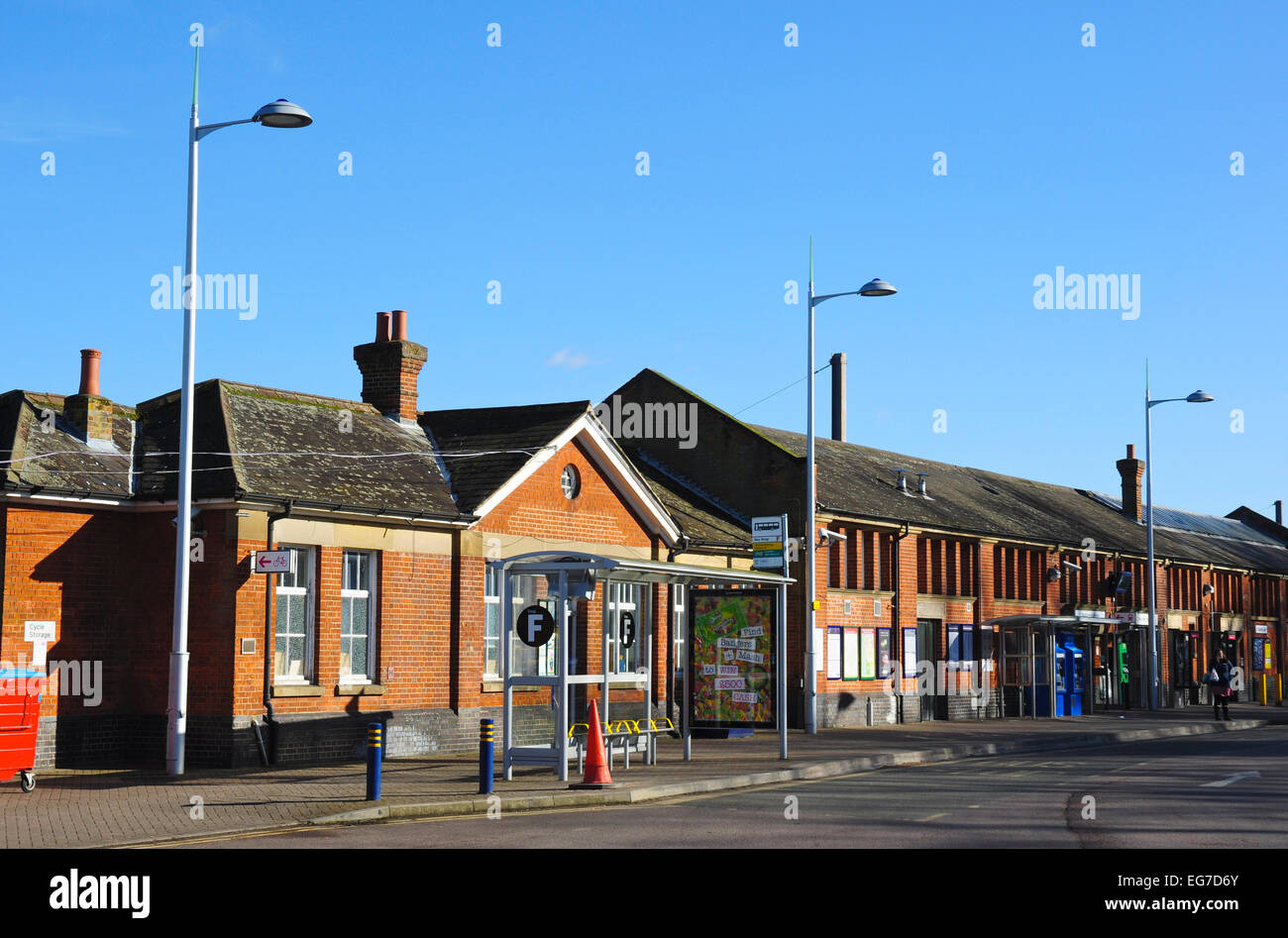 Station Approach, Hitchin, Hertfordshire, England, Vereinigtes Königreich. (Bahnhof) Stockfoto
