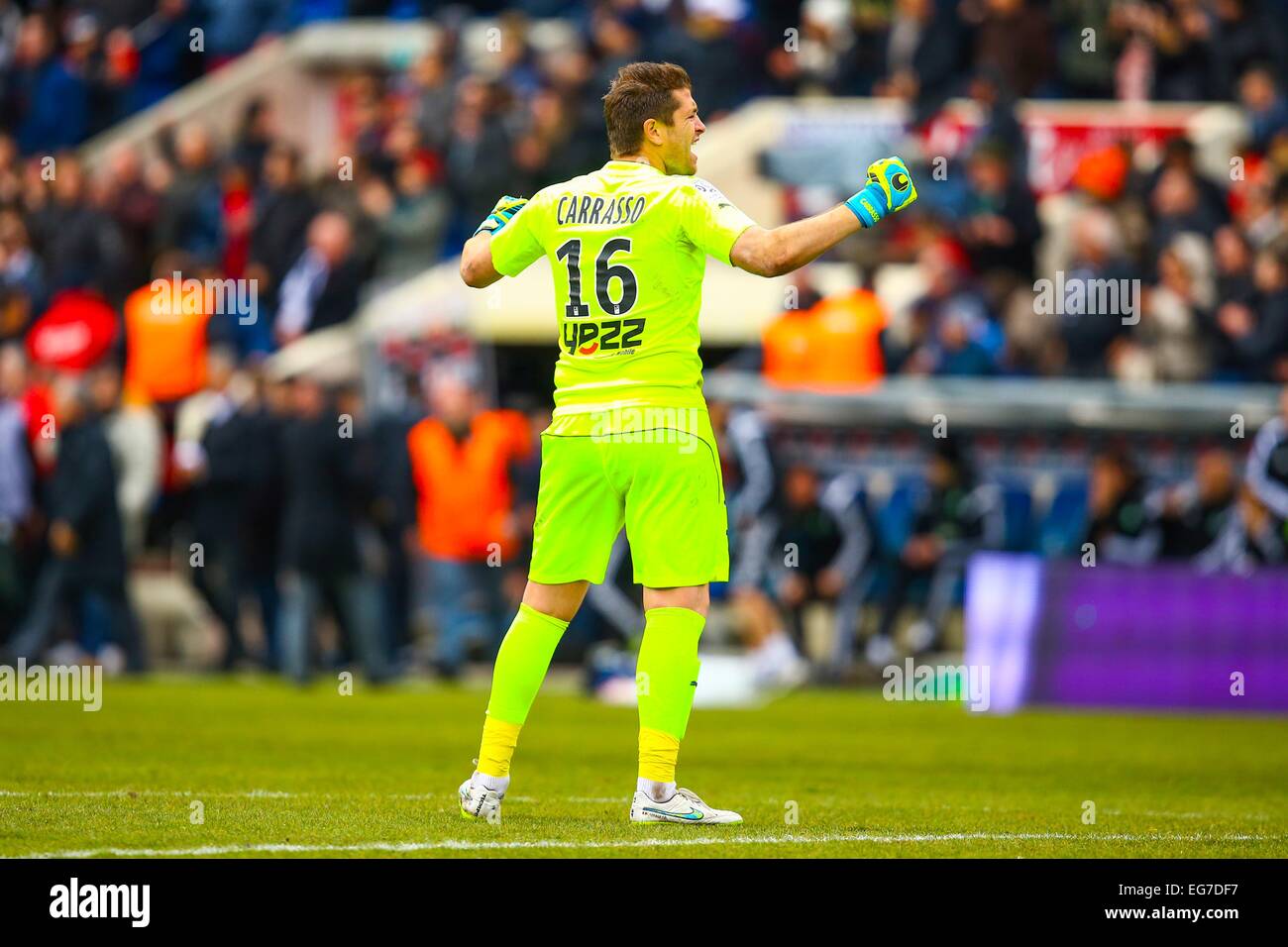 Joie Cedric Carrasso - 15.02.2015 - Bordeaux/Saint Etienne - 25eme Journee de Ligue 1. Foto: Manuel Blondeau/Icon Sport Stockfoto