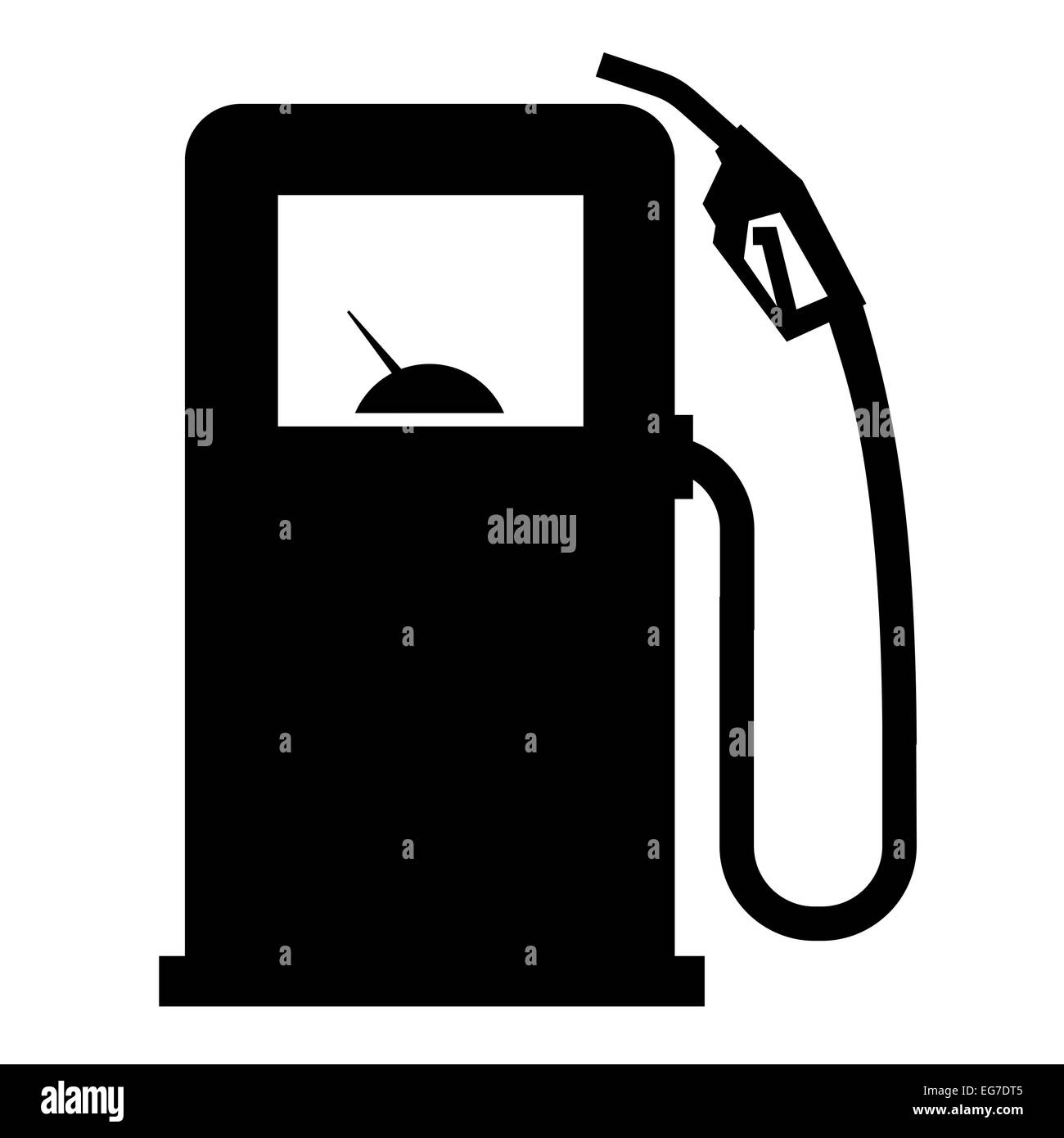 Symbol. Tankstelle auf weißem Hintergrund. Vektor-illustration Stockfoto