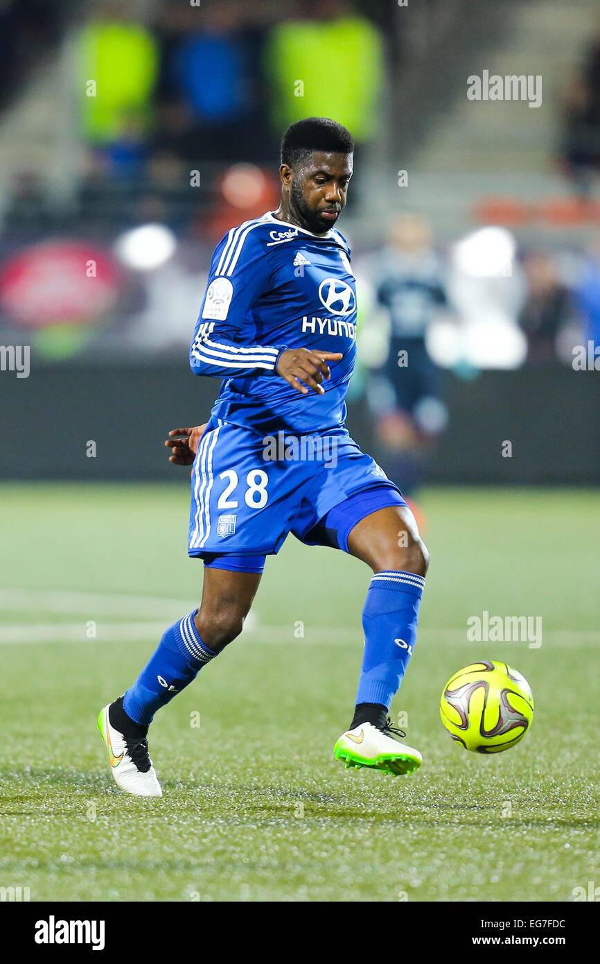 Arnold MVUEMBA - 15.02.2015 - Lorient/Lyon - 25eme Journee de Ligue 1-. Foto: Vincent Michel/Icon Sport Stockfoto