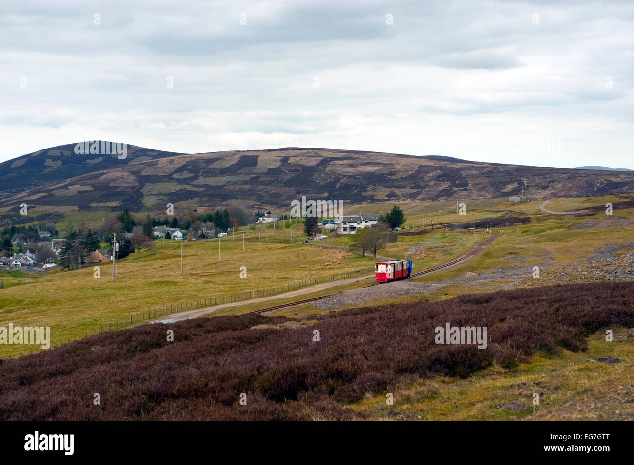 Zug auf die Wanlockhead und Leadhills Eisenbahn. Leadhills ist ein Dorf in South Lanarkshire, Schottland, 5¾ Meilen WSW Elvanfoot Stockfoto