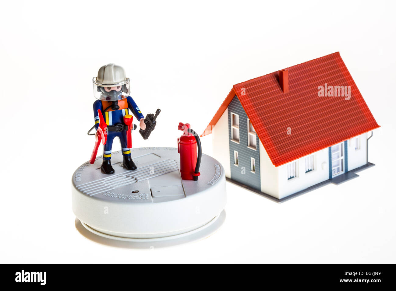 Symbolisches Bild, Brandschutz zu Hause, Rauchmelder, Stockfoto