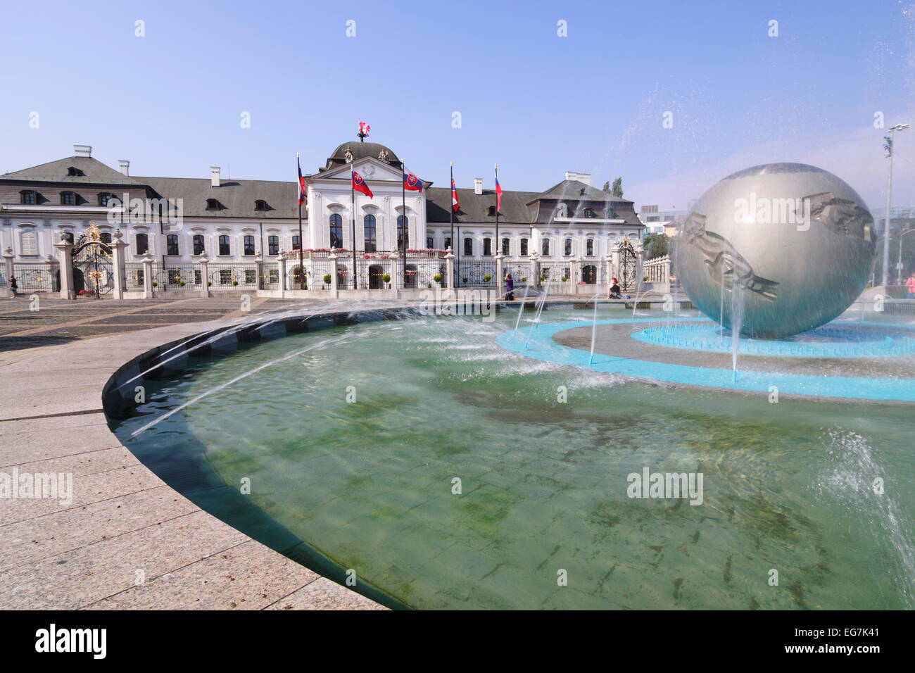 Grassalkovich Palast, Residenz des slowakischen Präsidenten. Bratislava, Slowakei Stockfoto