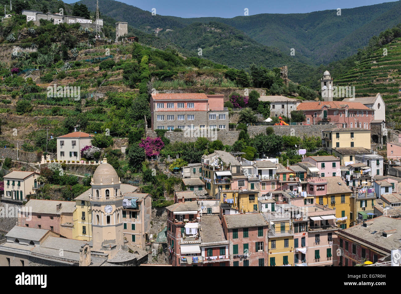 Das Dorf von Vernazza Cinque Terra, Ligurien, Italien Stockfoto