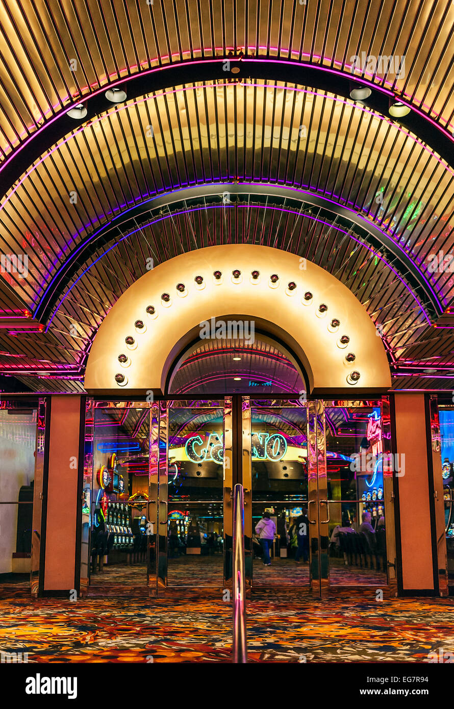 Bally's Casino Eingang, Atlantic City, New Jersey, Vereinigte Staaten Stockfoto