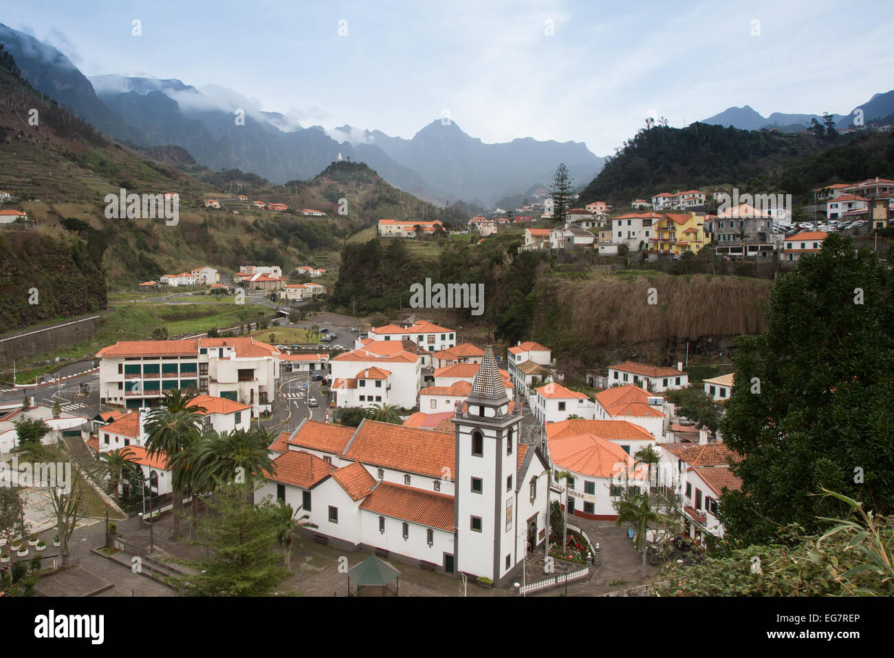 Über das Tal von Sao Vicente Stockfoto