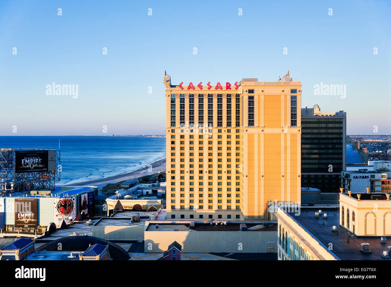 Außenseite des Caesars Casino, Atlantic City, New Jersey, Vereinigte Staaten Stockfoto