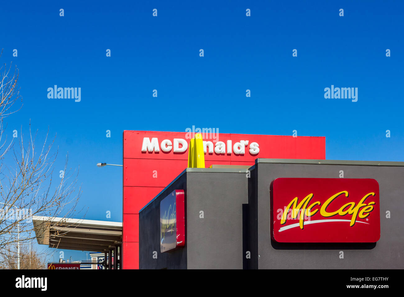 McDonalds Restaurant, Canberra, ACT Australien. Stockfoto
