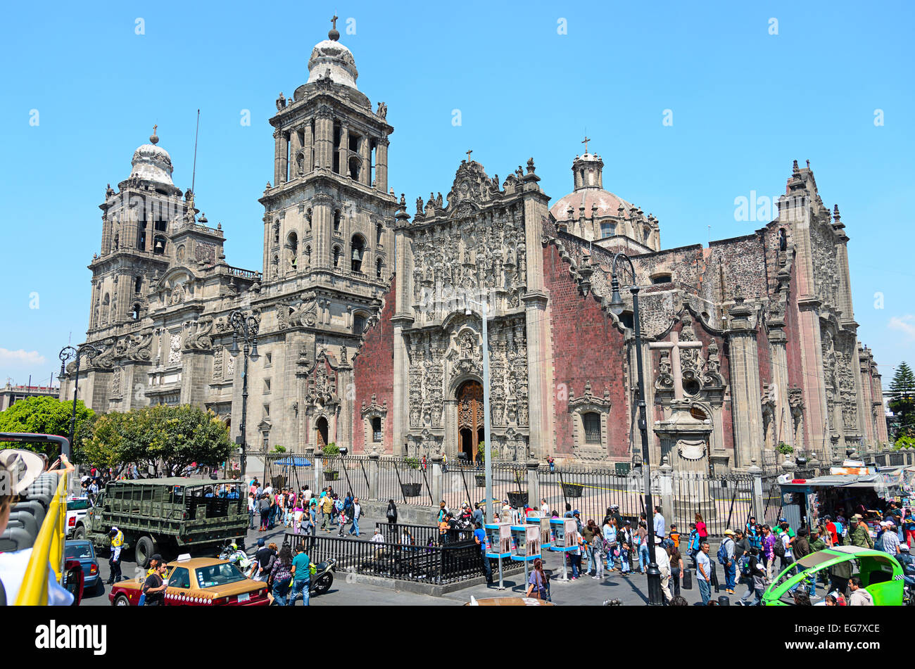 La Catedral, die Kathedrale der Himmelfahrt Mariens von Mexiko-Stadt. Stockfoto