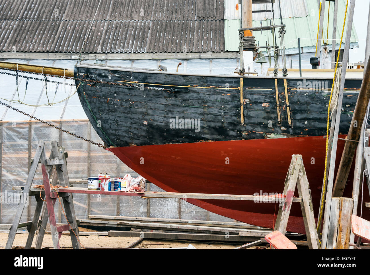 Boot-Bau und die Reparatur, Vineyard Haven, Martha's Vineyard, Massachusetts, USA Stockfoto