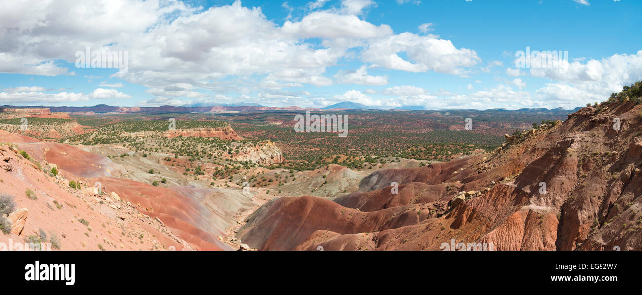 Osten bis Henry Mountains - Capitol Reef National Park, Utah Stockfoto