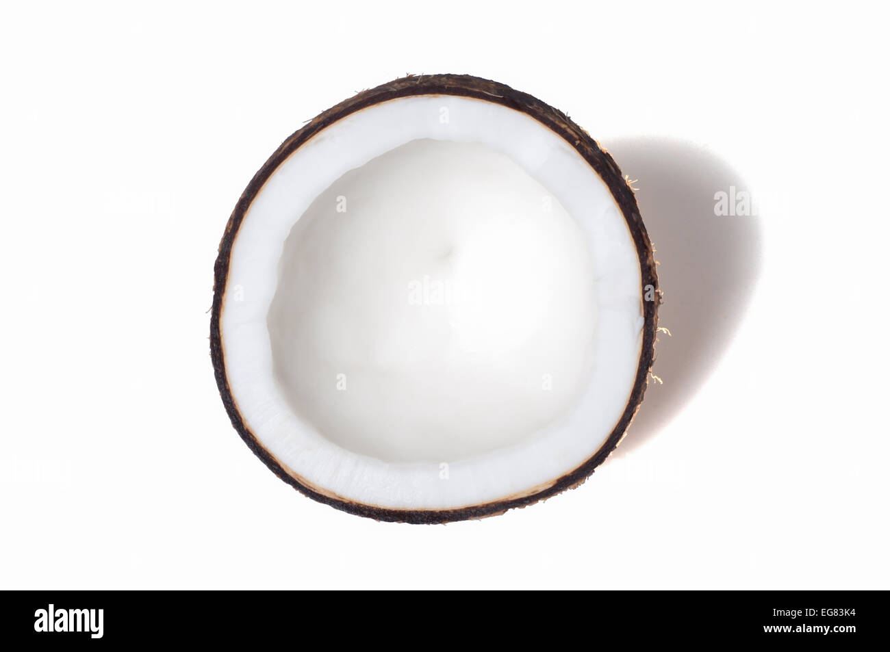 Frische Kokosnuss auf isolierte Hintergrund Stockfoto