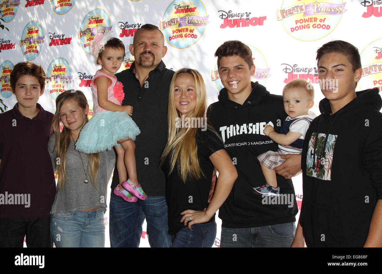 Disney Junior "Pirat und Prinzessin: Power of tut gut" Tour kommt in LA Featuring: Chuck Liddell, Heidi Northcott, Trista Liddell wo: Pasadena, Kalifornien, USA bei: 16. August 2014 Stockfoto