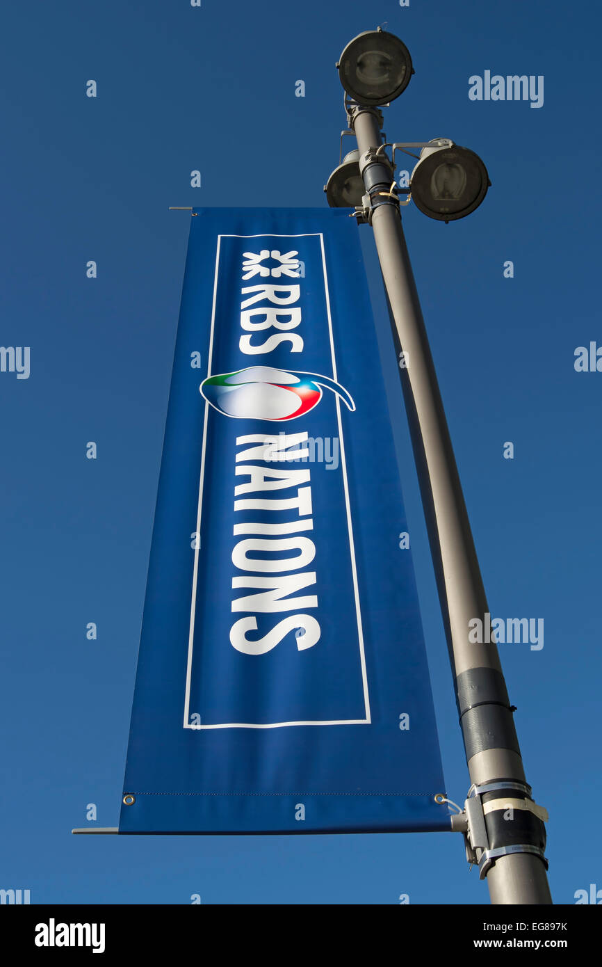 RBS Six Nations banner Stockfoto