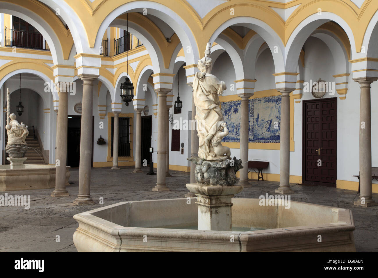 Spanien, Andalusien, Sevilla, Hospital De La Caridad, Terrasse, Stockfoto