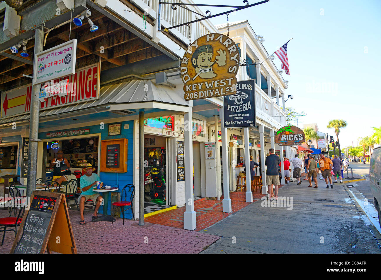 Die Innenstadt von Key West Florida FL Ziel für westliche Karibik Crusie von Tampa Stockfoto