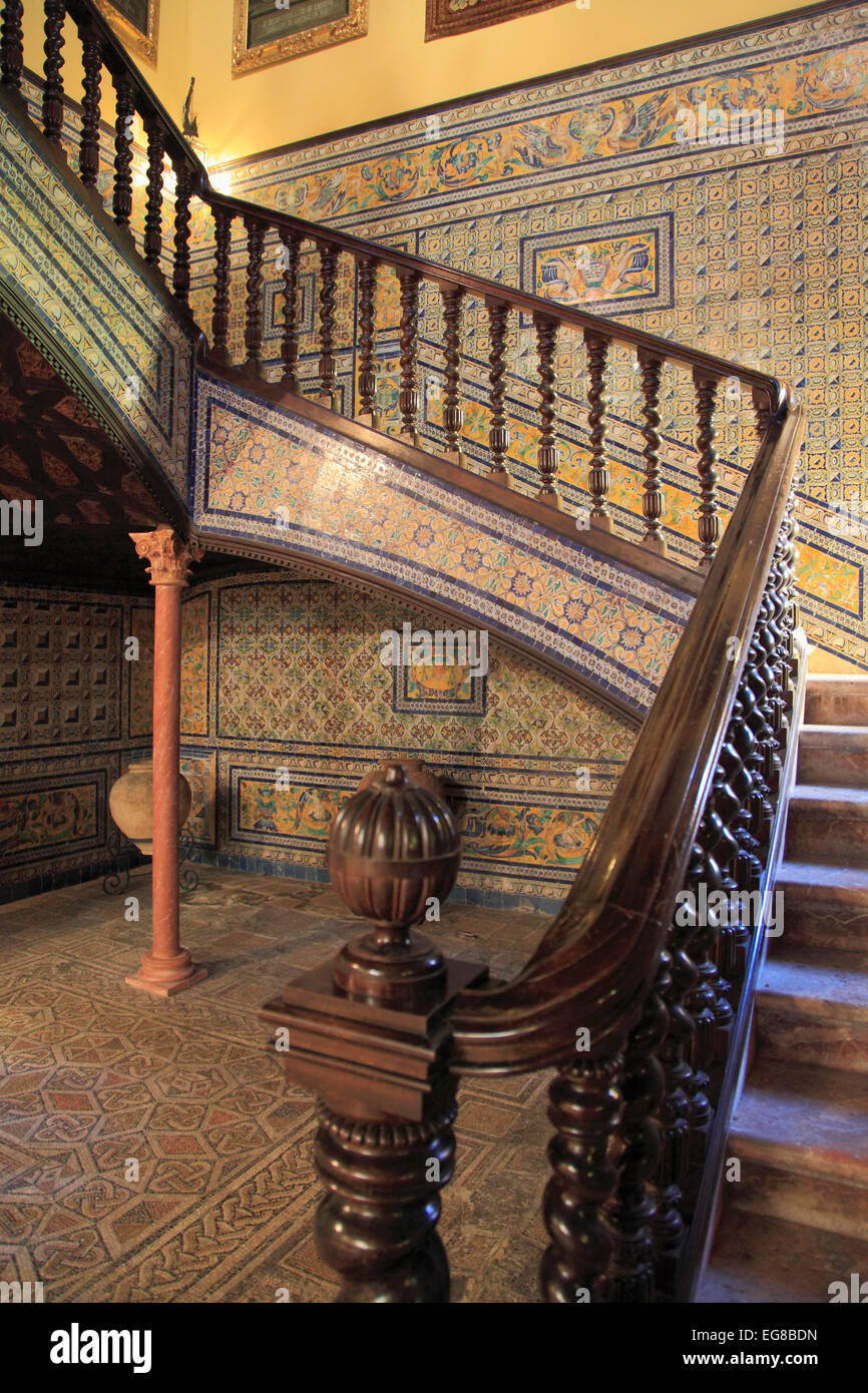 Spanien, Andalusien, Sevilla, Palacio de Lebrija, Palast, Treppe, Stockfoto