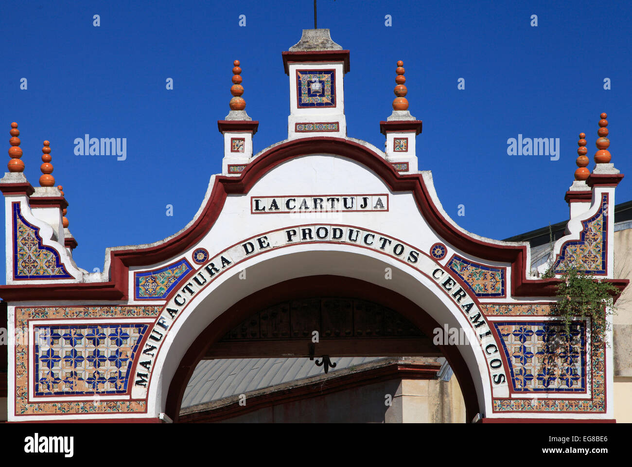 Spanien, Andalusien, Sevilla, La Cartuja, Tor, Stockfoto