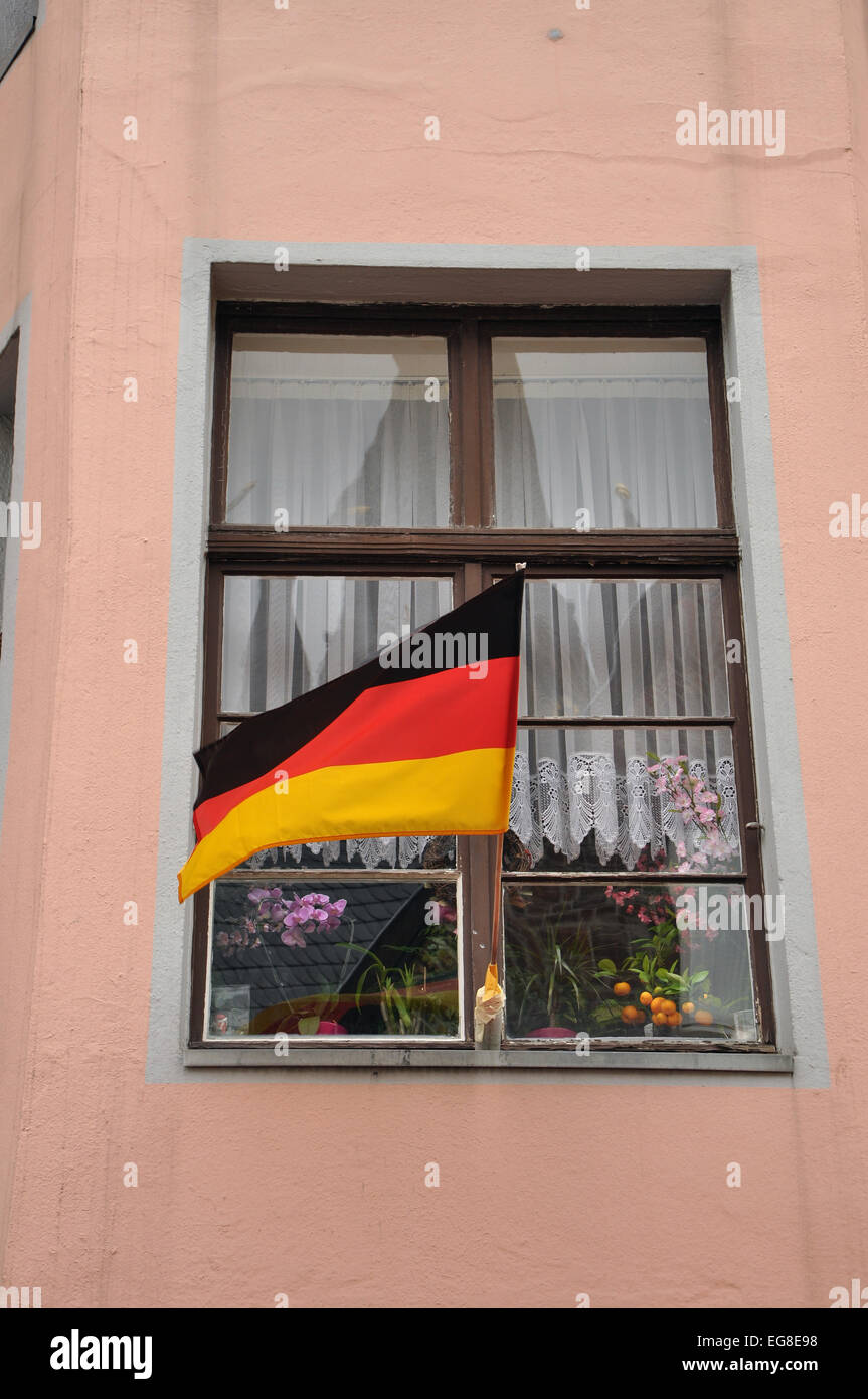 Deutsche Flagge In Einem Haus In Aachen Stockfoto Bild 78862820