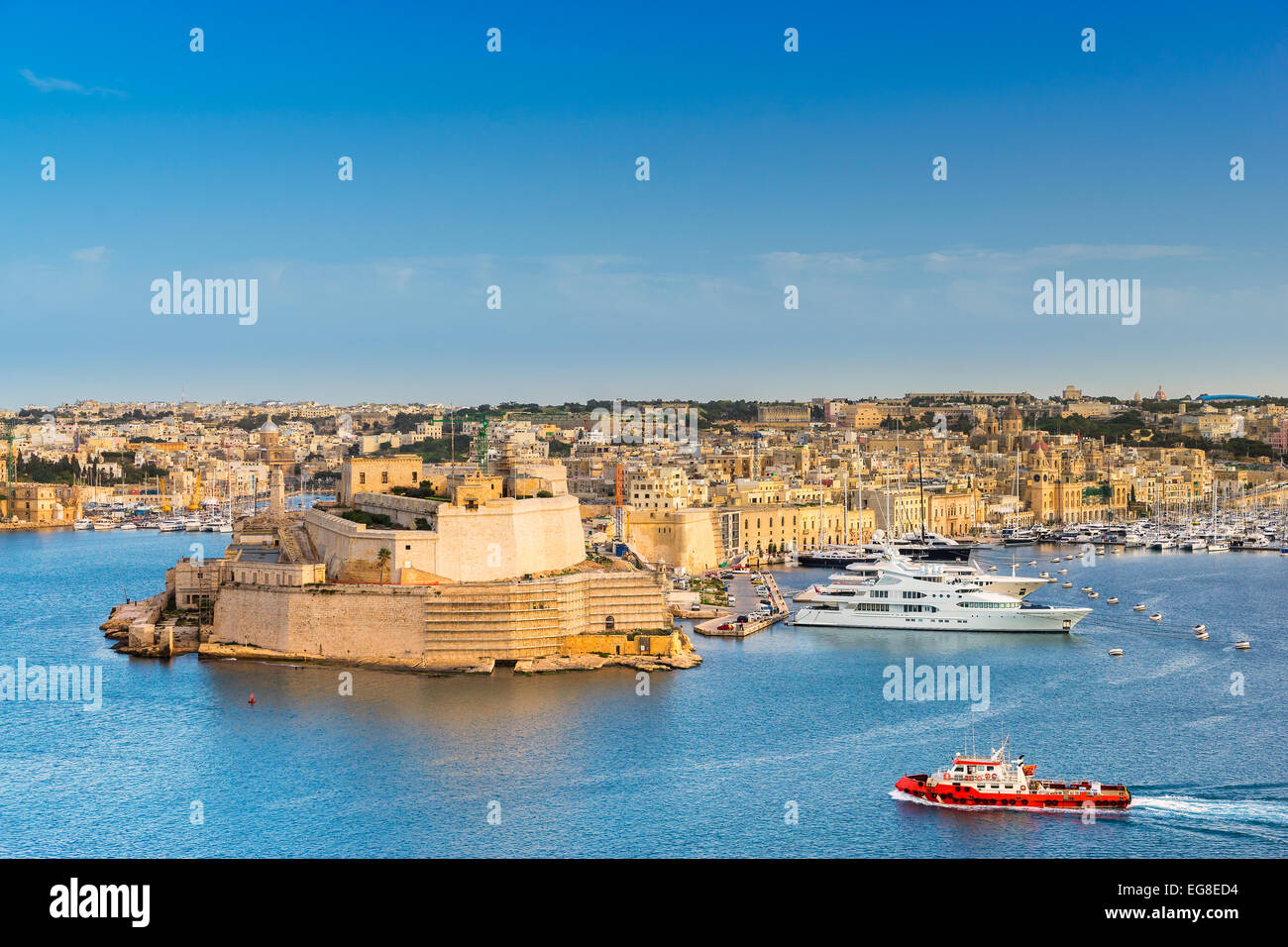 St Angelo Fort in Valletta Stockfoto