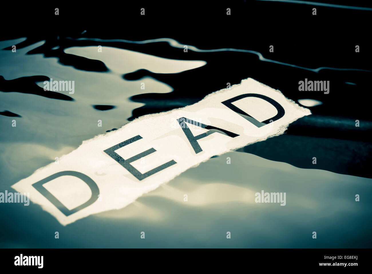 Tot im Wasser. Stockfoto
