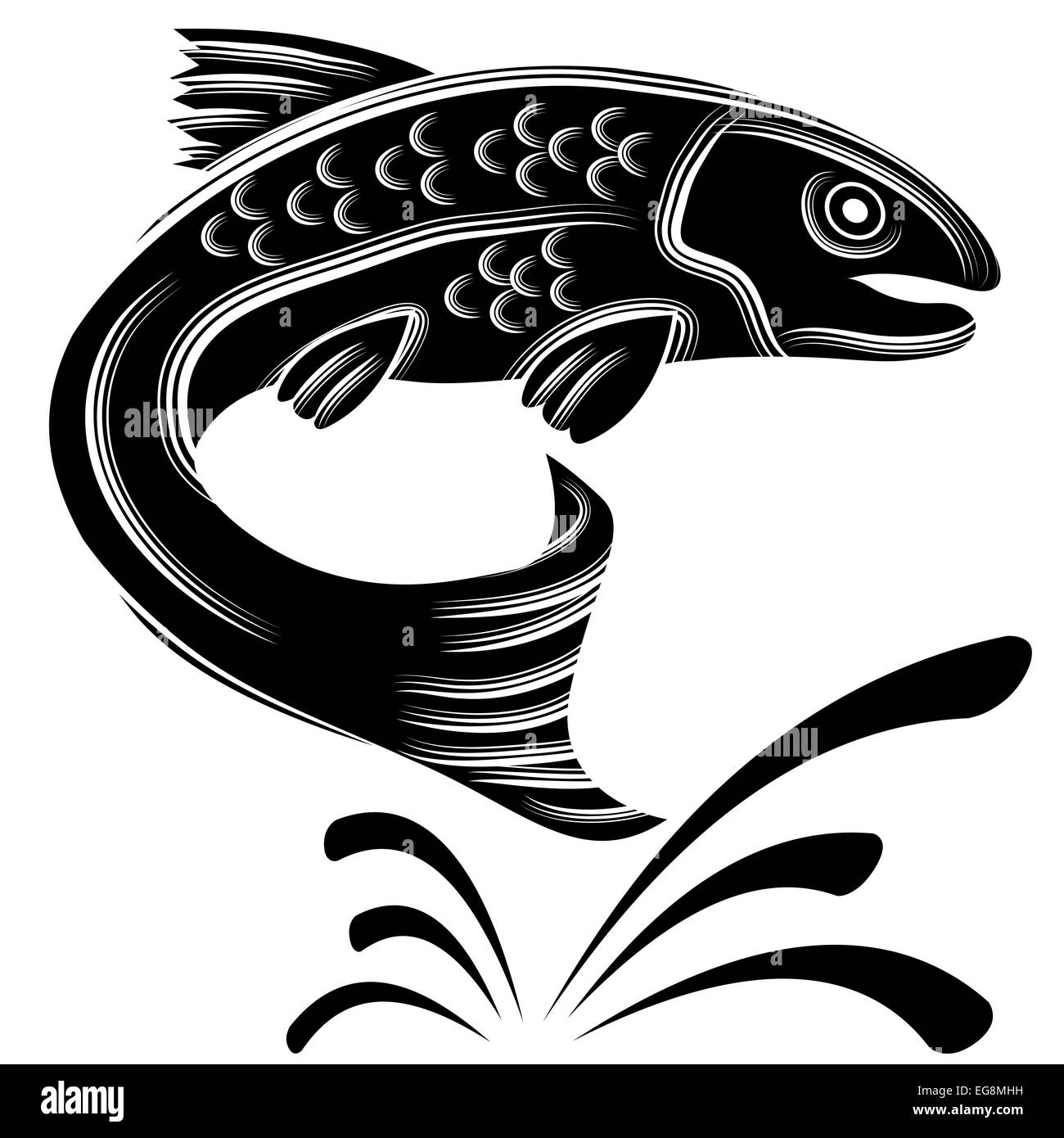 Springender Fisch Fische Springen Aus Dem Wasser Clipart