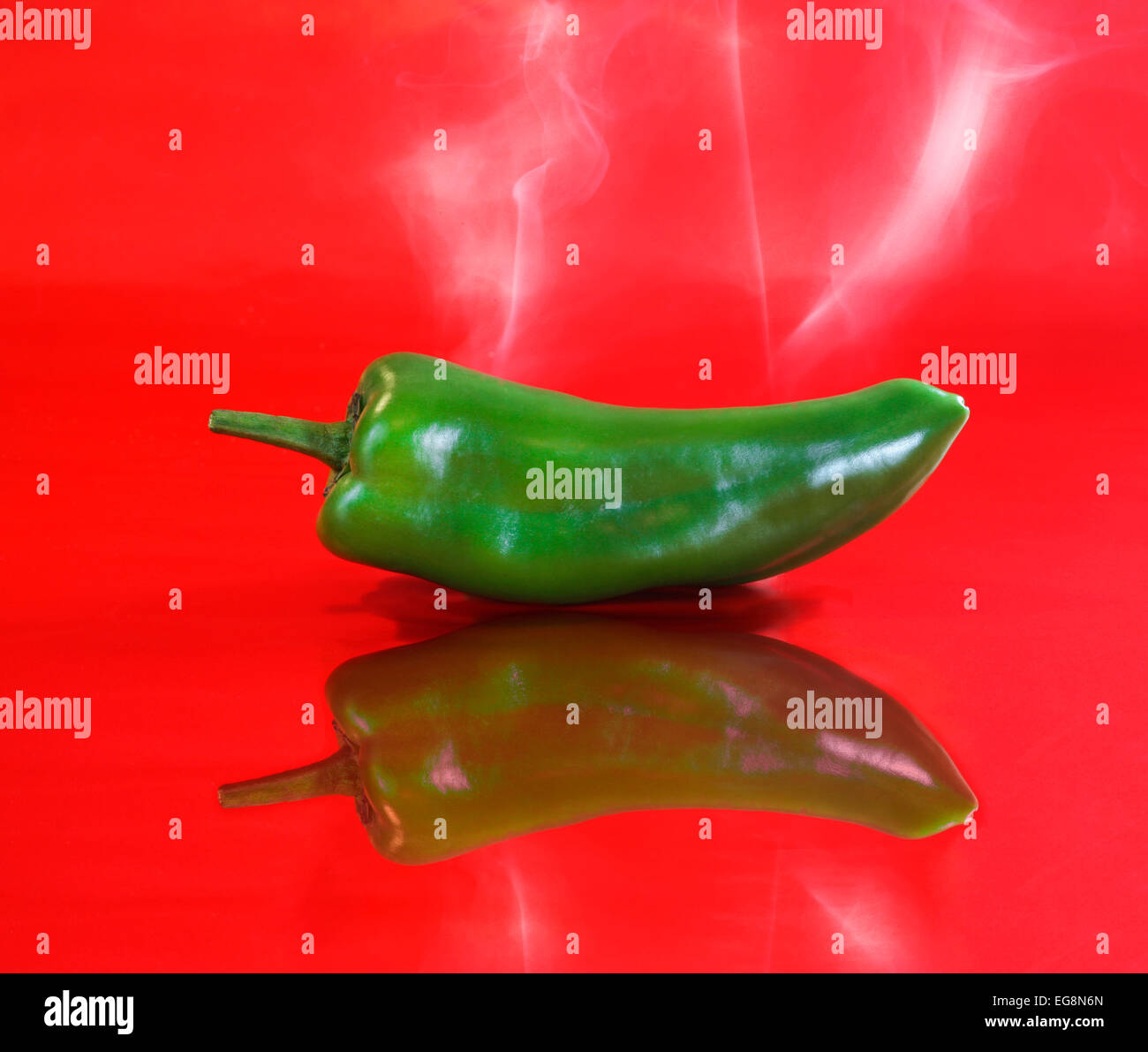 Eine würzige grüne chile Stockfoto