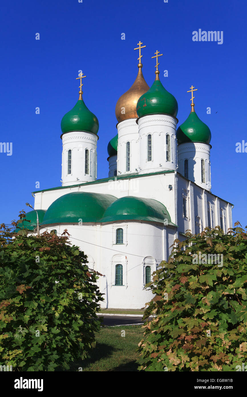 Die Himmelfahrts-Kathedrale - auch bekannt als der Dormitio oder Uspenski-Kathedrale (1672-1682) im Kreml von Kolomna, Russland Stockfoto