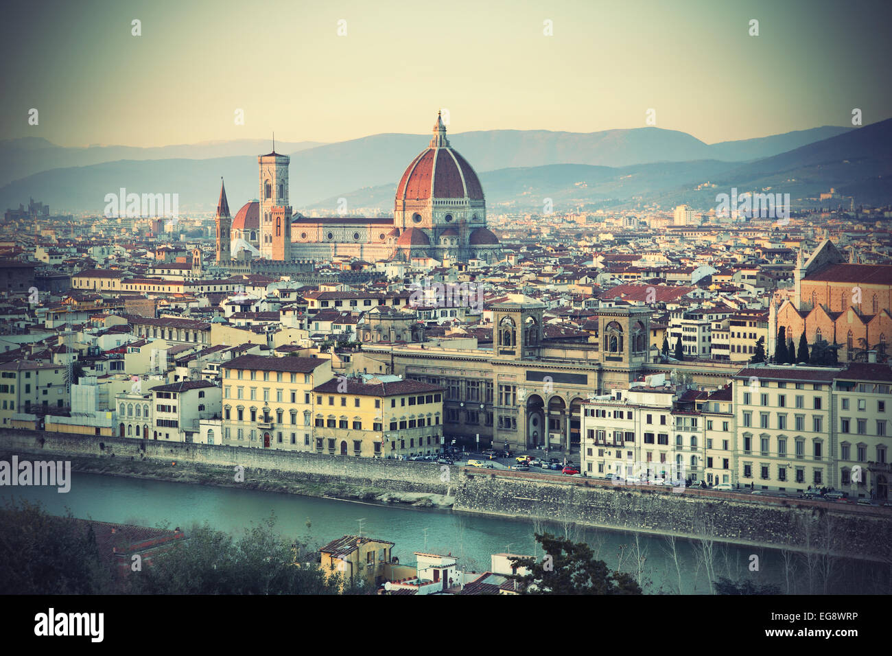 Panoramablick über Florenz, Toskana, Italien Stockfoto