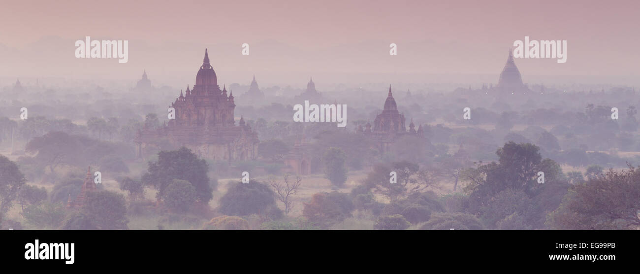 Tamples von Bagan, Burma, Myanmar, Asien. Stockfoto