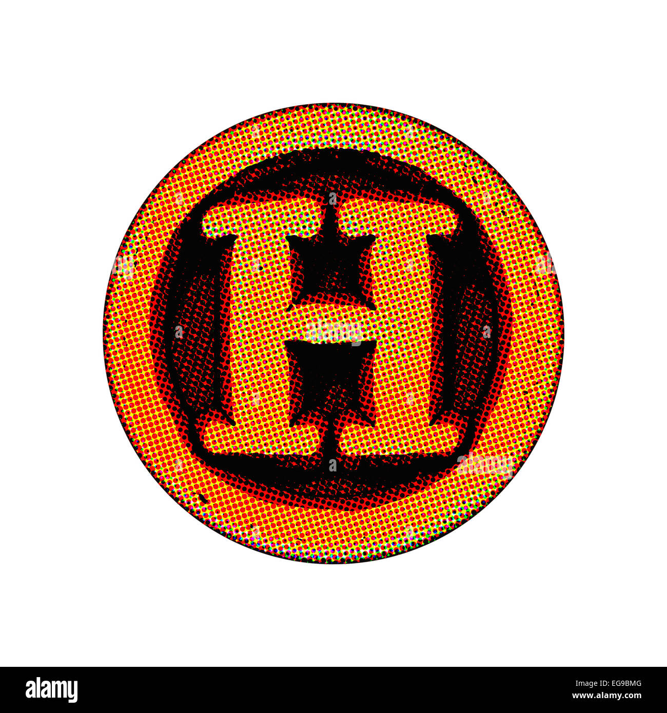 Grunge-Font - Brief Stockfoto