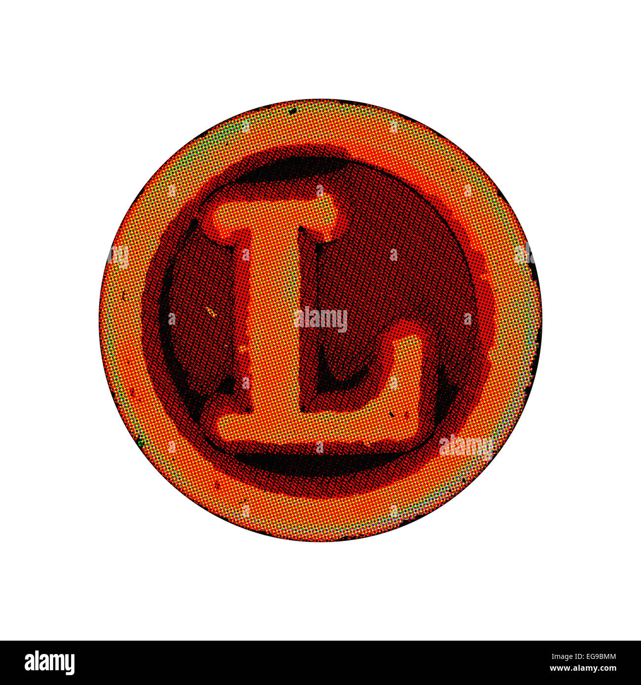 Grunge-Font - Brief Stockfoto