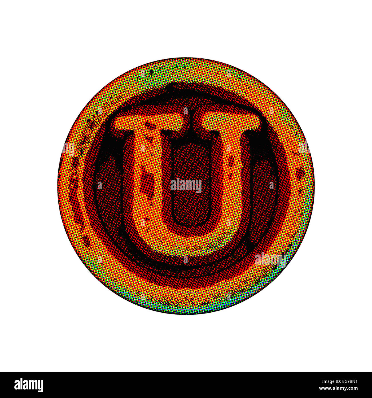 Grunge-Font - Brief Stockfoto