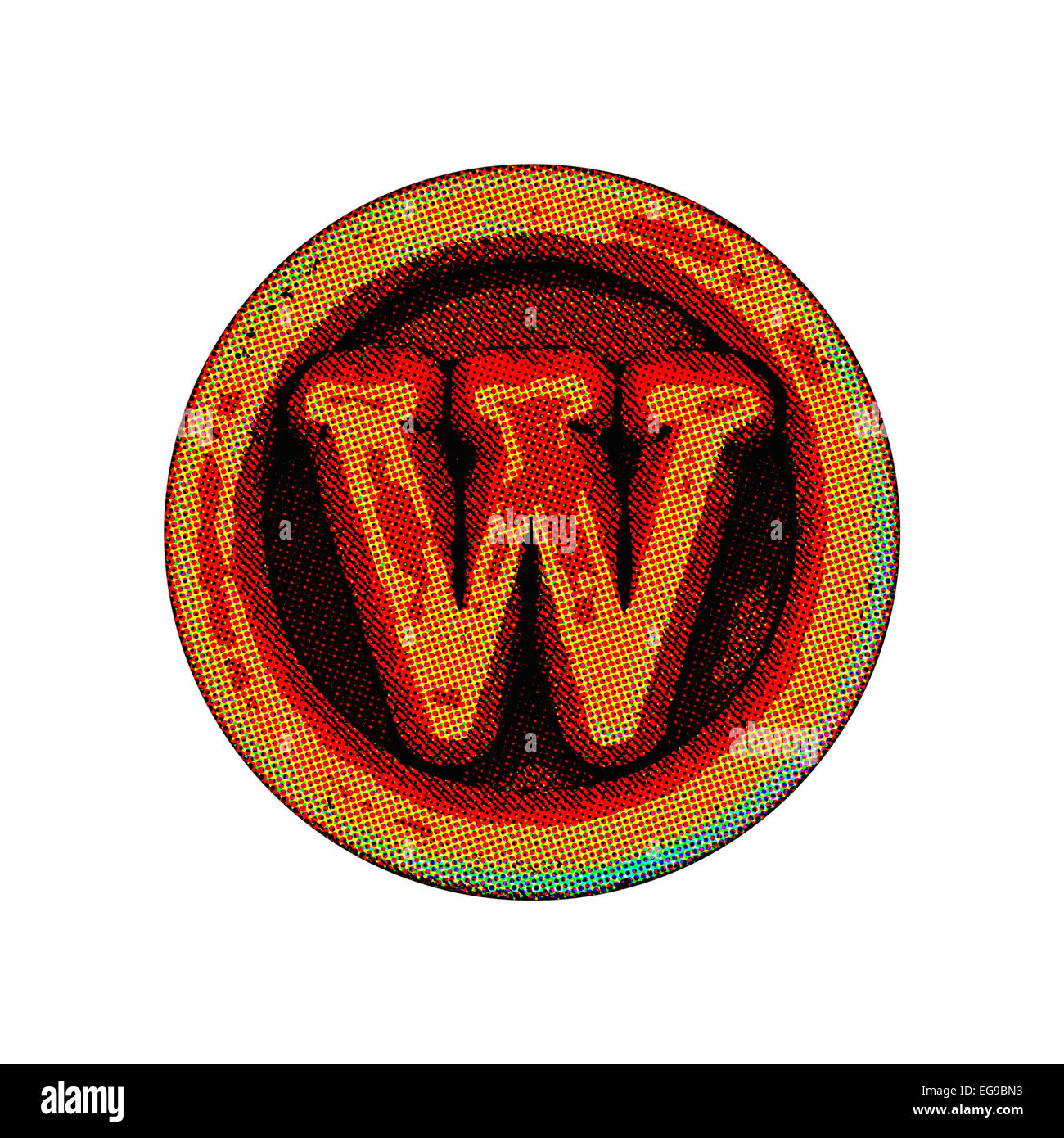 Grunge-Font - Brief Stockfoto