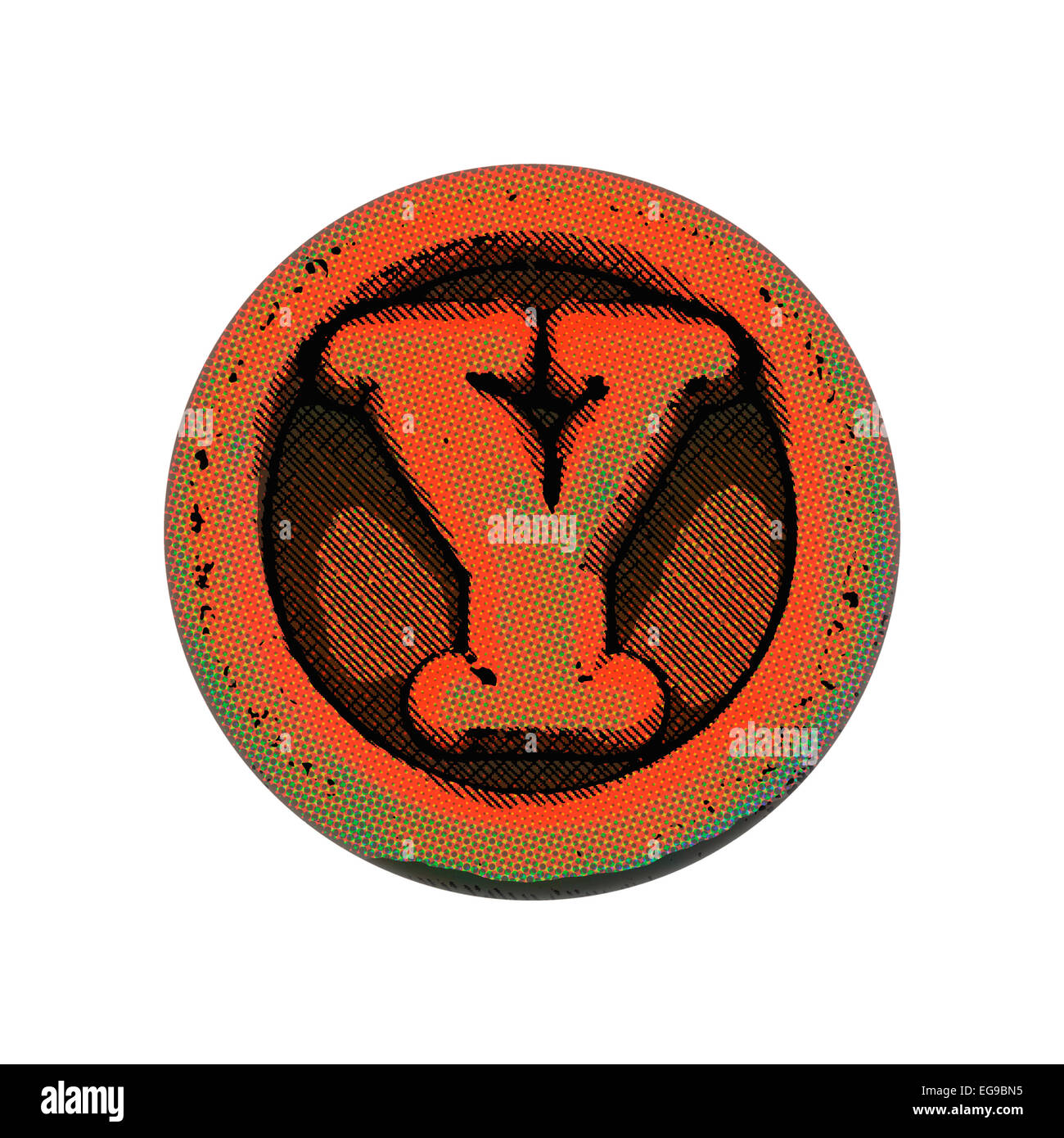 Grunge-Font - Brief Stockfoto