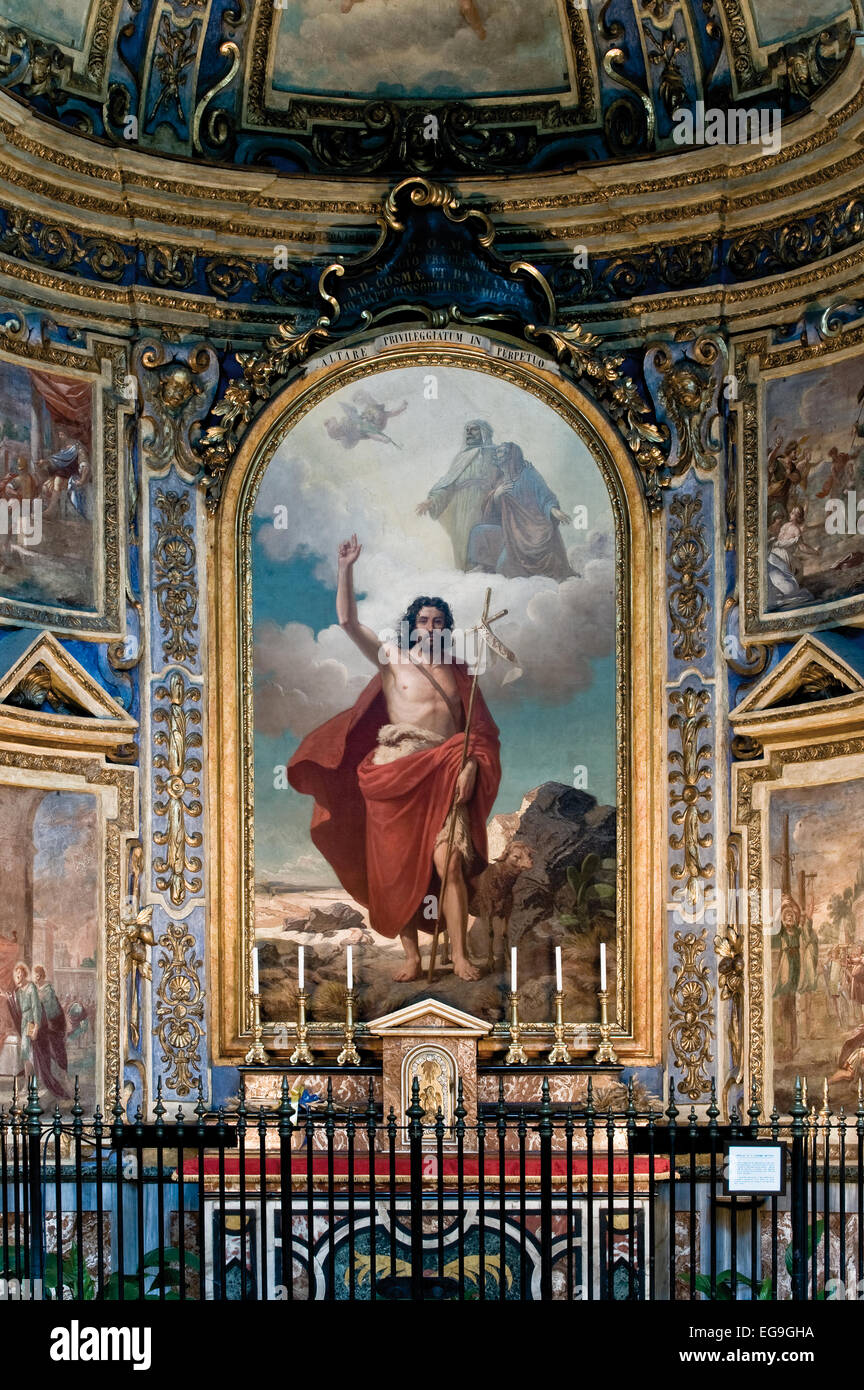 Piemonte Torino Duomo Kapelle des Hl. Johannes der Täufer-Malerei von 1862 von Rodolfo Morgari Stockfoto