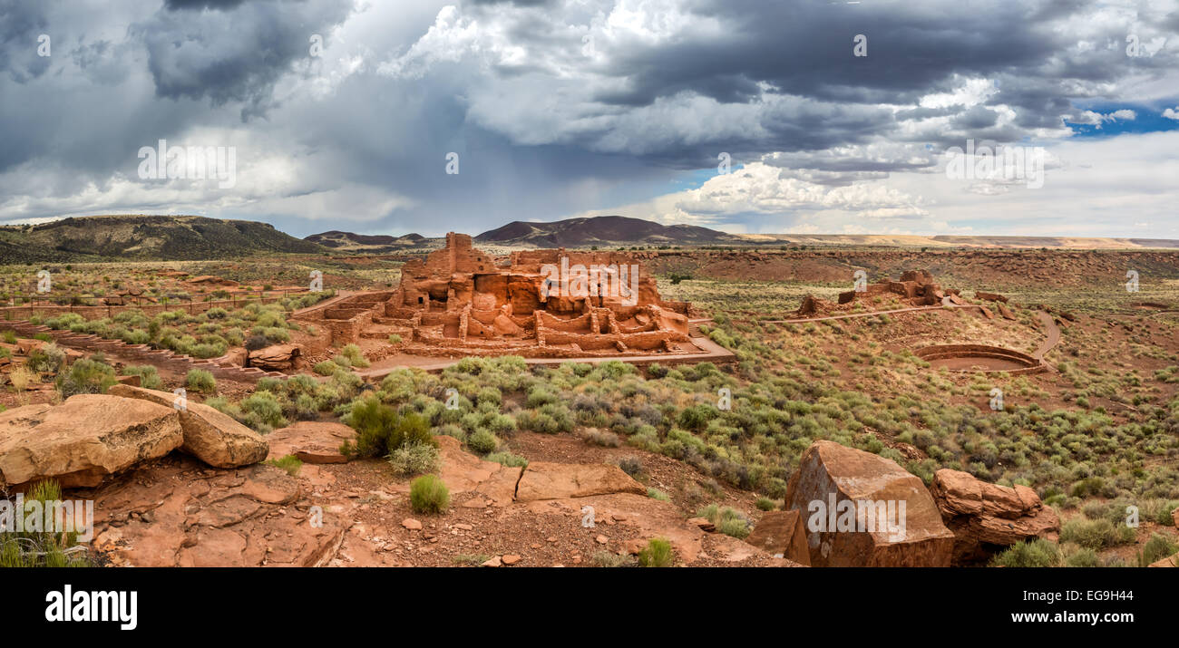 Pueblo Ruinen Wupatki National Monument, Arizona USA Stockfoto