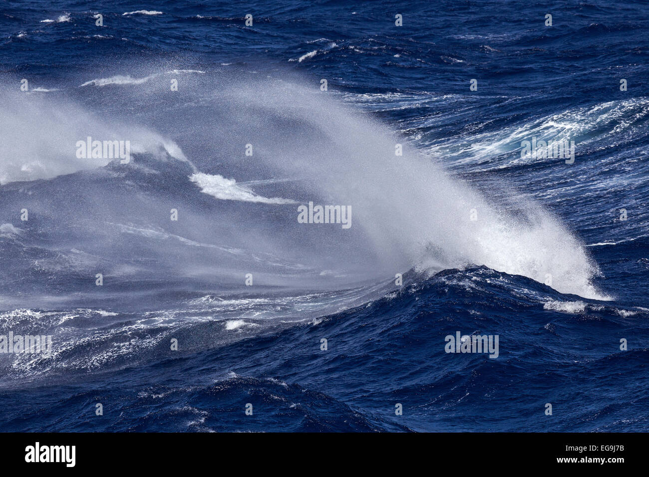 Wellen, Spray, Meer, zwischen La Gomera und Teneriffa, Kanarische Inseln, Spanien Stockfoto